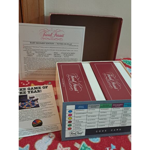 Trivia Pursuit Baby Boomer Subsidiary Card set addition 1983 edition - Picture 6 of 6